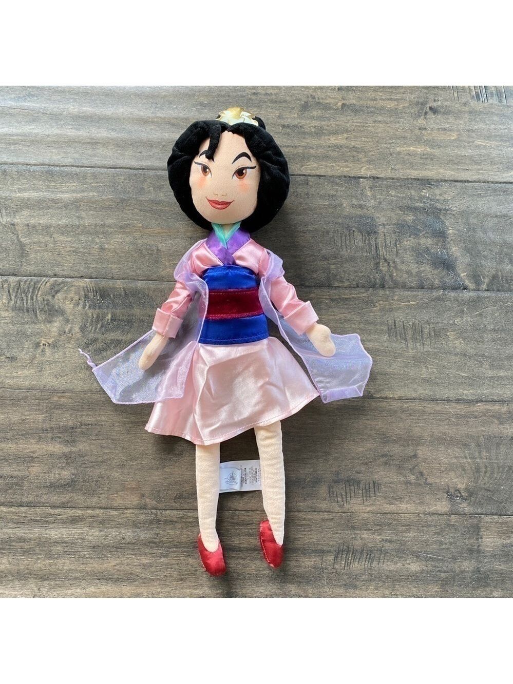 Disney Store Princess Mulan Plush Doll 20" Kimono Dress